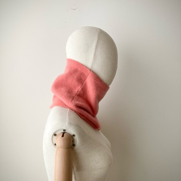 joodito 100% cashmere tube scarf high cowl collar snood shawl winter light pink - Picture 7 of 8